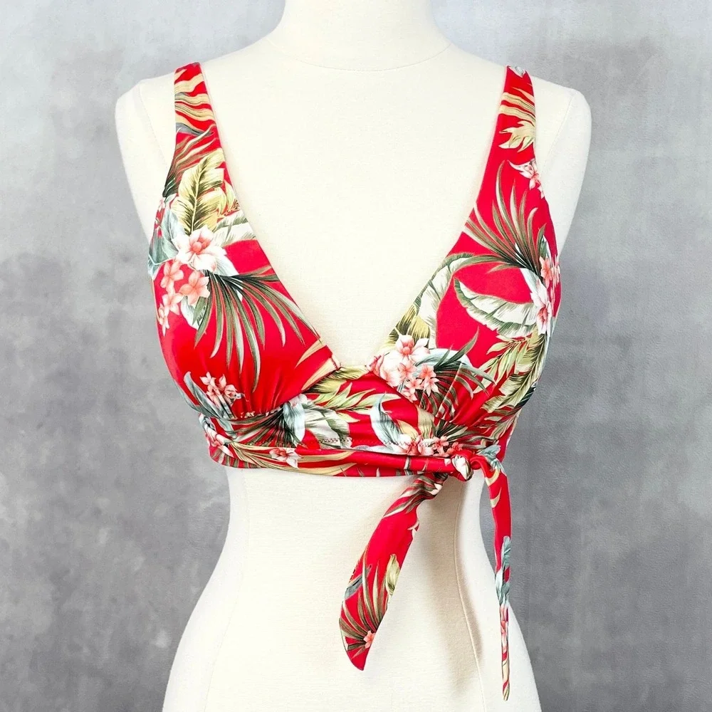Shade Shore Bikini Top Size 36B Tropical Resort Coastal Swim Vacation Pinup Pool